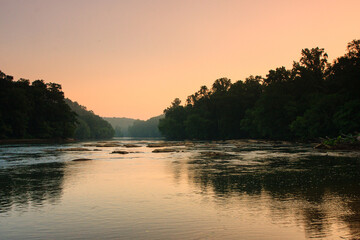 Sunrise on the Chattahoochee River, Atlanta GA - Powered by Adobe