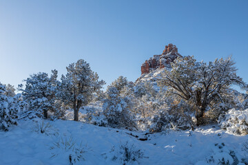 Snow Covered Winter Landscape in Sedona Arizona
