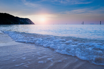 Photo of beautiful sea beach during sunset
