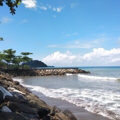Fototapeta na wymiar Beach In Padang