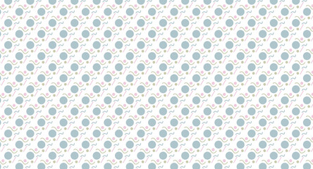 minimalist pastel pattern with polka dots and strokes