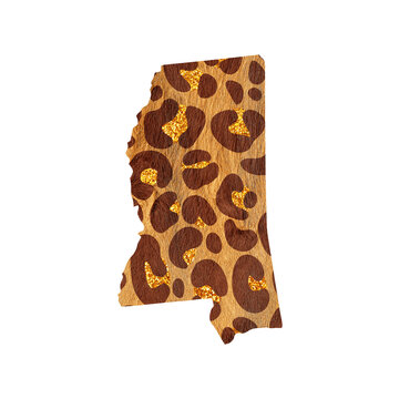 recommend clip art: Political divisions of the US. Patriotic clip art in safari leopard print. State Mississippi