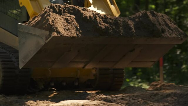 Close Up of an Excavator at a Residential Construction Project