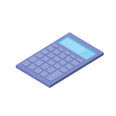 calculator math device isometric icon