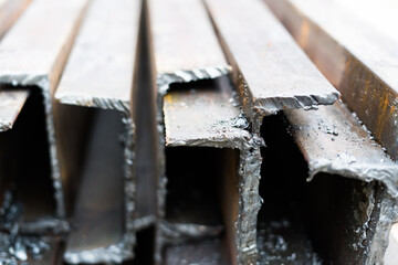 Hot rolled channel u shape beam steel in factory shelf,