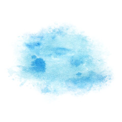 Abstract blue watercolor background.Hand Drawn watercolor illustration.