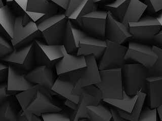 Fototapeta premium Abstract Dark Cubes Futuristic Design Background