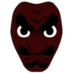 Vector de mascara japonesa de anime - Tanjiro Kamado kimetsu no yaiba - demon layer Sakonji Urokodaki 