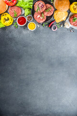 Cooking burger background