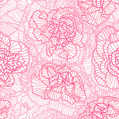 Seamless pattern with linear roses.