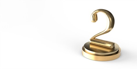 2nd award isolated in 3d