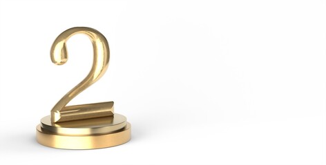 2nd award isolated in 3d
