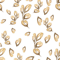 Seeds maple. Seamless pattern. 