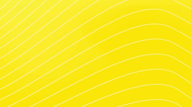 Abstract colorful banners. Dynamic futuristic shapes for 4k 3D animation of rows and rows of colorful yellow stripes rippling. Colorful wave gradient animation. Future geometric patterns