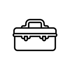 Toolbox outline icons. Vector illustration. Editable stroke. Isolated icon suitable for web, infographics, interface and apps.