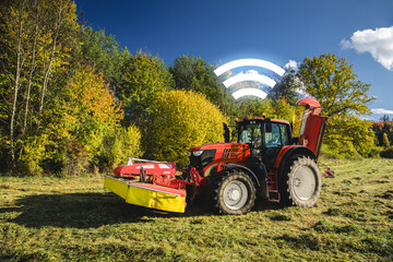 Intelligent agriculture concept with autonomous tractor