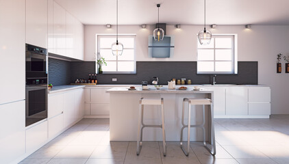 modern kitchen interior