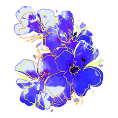 flowers illustration spring bright vector