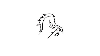 Obraz premium Creative Horse Abstract Logo Vector