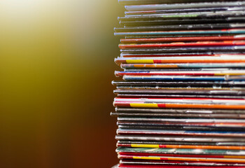 a stack of old comics on the table