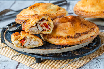 Chicken and chorizo pies