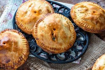 Chicken and chorizo pies