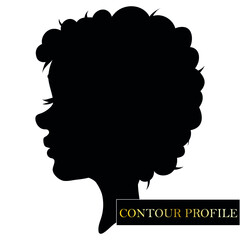 outline face stencil black illustration isolated