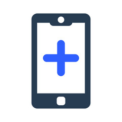 Fototapeta premium Add sign on mobile icon