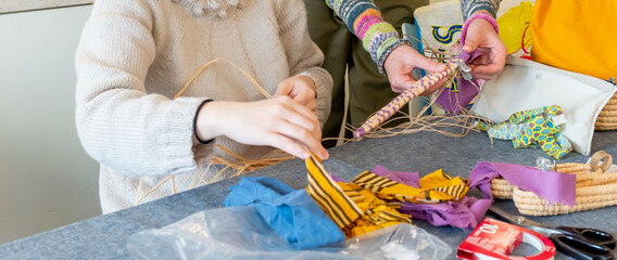 手芸ワークショップの風景	