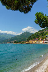 The lake of Como (Lario) at Domaso, Italy
