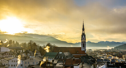 famous old town of Bad Tolz - Bavaria