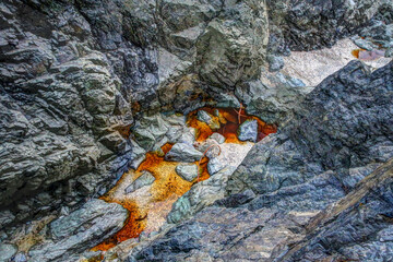 Tidal pools along the rugged shoreline of Tofino British Columbia