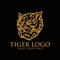Angry tiger face, isolated on white background, suitable as logo or team mascot. Bengal Tiger. Predator animal. Tiger Mascot Color Logo. Animal Tattoo. Angry animal sports mascot. 
