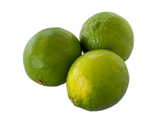 lime lemon isolated on white background