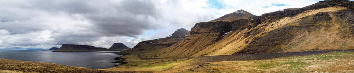 Fototapeta na wymiar Panoramic view of coastline near Grundarfjordur