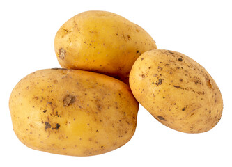 Potatoes isolated on a white background