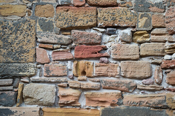 closeup of ancient stoned wall texture