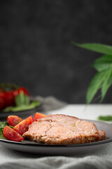 Baked meat with tomatoes 