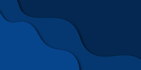 Abstract cover design template with minimal wavy patterns, modern blue color