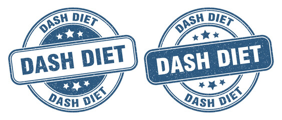 dash diet stamp. dash diet label. round grunge sign