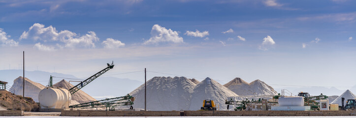 industrial salt manufacturing plant and salines at San Pedro del Pinatar in Murcia