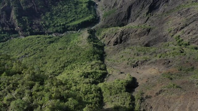 Cilaos hiking spots in Reunion Island in Bright Daylight