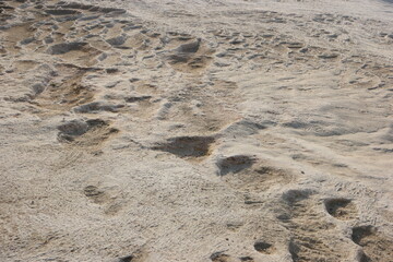 Close up of limestone travertine at Pamukkale, Turkey. Natural travertine stone texture.