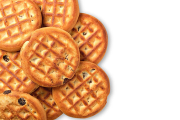 butter cookies on a white background