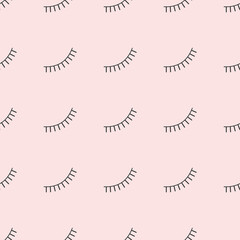 Abstract seamless eyes pattern for girls, boys. brows Creative vector pattern. Funny eyes pattern for textile and fabric. Fashion sport style. Background for kids closed eyes