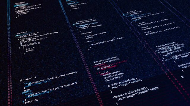 Program script of site. Animation. Changing site software code. Security hacking and changing access source code. Hacking