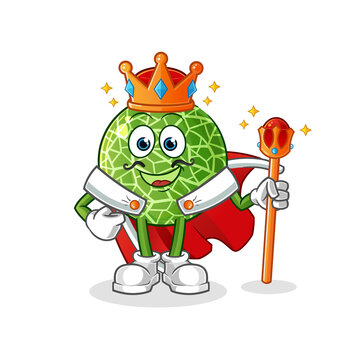 recommend clip art: melon king vector. cartoon character