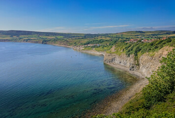 View from the cliffs above Robin Hood's Bay in North Yorkshire