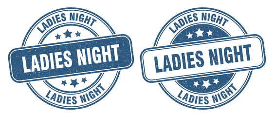 ladies night stamp. ladies night label. round grunge sign
