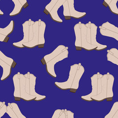 These boots are made for walking repeat pattern print background